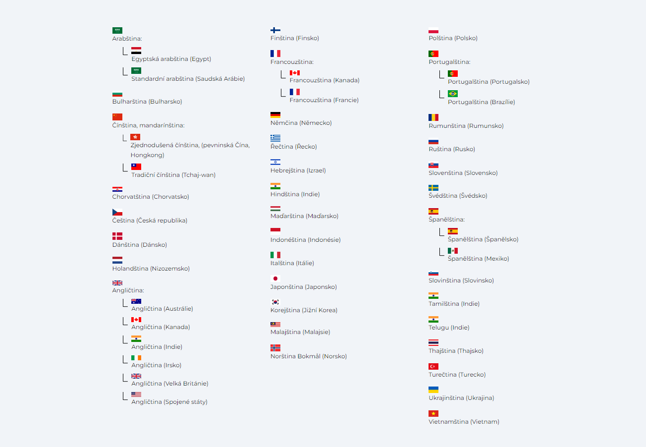 Poliglu languages available